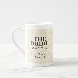 Tasse En Porcelaine La Mariée   Art Déco Ornemental – Souvenir en Ivoi