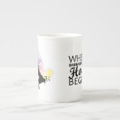 Tasse En Porcelaine "Là où s'achève l'obscurité, l'espoir commence." (Devant)