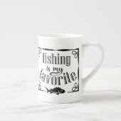 Tasse En Porcelaine La pêche est ma citation préférée (Droite)