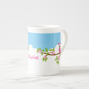 Tasse En Porcelaine La petite fille de la Chouette à la branche de l'