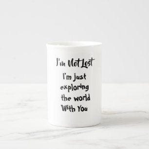 Tasse En Porcelaine La Saint-Valentin, je ne suis pas perdu, j'explore