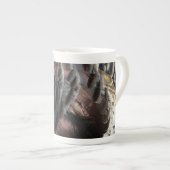 Tasse En Porcelaine La Turquie sauvage Plumes I Abstrait Nature Design (Devant droit)