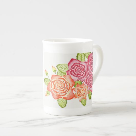 Tasse En Porcelaine La Vie en Rose ボーンチャイナマグカップ (Devant droit)