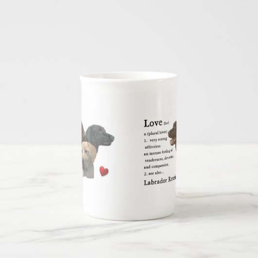 Tasse En Porcelaine L'amour est le Labrador Retriever Cadeaux (Devant)