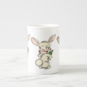 Tasse En Porcelaine Lapin Coupe de Musique Coupe Bone Chine (Devant)