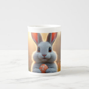 Tasse En Porcelaine Lapin de Pâques heureux dans la magie du printemps