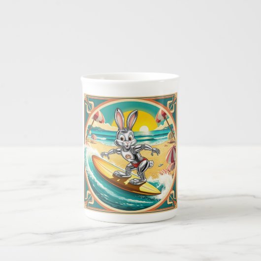 Tasse En Porcelaine lapin de surf : imagerie visuelle (Devant)