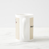 Tasse En Porcelaine Lapin drôle de patinage de glace (Dos)