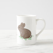 Tasse En Porcelaine Lapins adorables en trèfle (Droite)