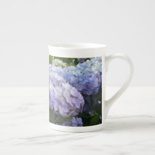 Tasse En Porcelaine Lavande & Lilac Hortensia Hydrangea Fleurs