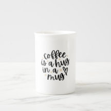 Le café est un câlin dans une citation amusante d'