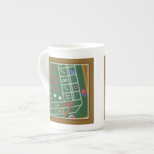 Tasse En Porcelaine Le casino chie le Tableau avec des puces et des