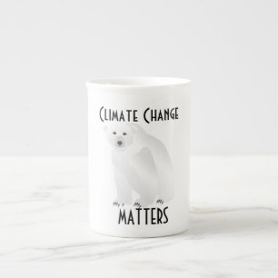 Tasse En Porcelaine Le changement climatique de l'ours polaire est imp