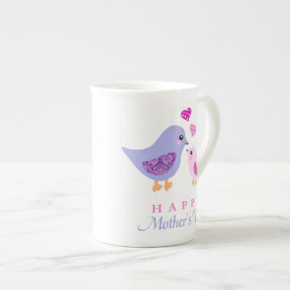 Tasse En Porcelaine Le jour de mère mignon d'oiseaux de mère et