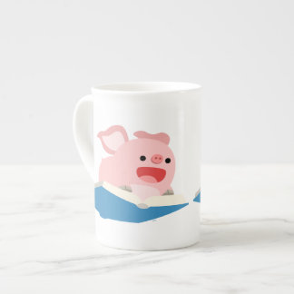 Tasse En Porcelaine Le livre volant et la caricature Cochon os Chine M