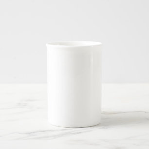 Tasse En Porcelaine Le nombre zéro (0) en noir