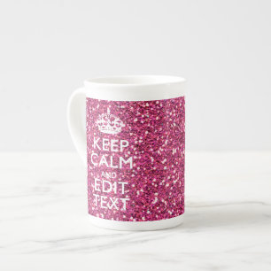 Tasse En Porcelaine Le rose fuchsia gardent le calme pour avoir votre