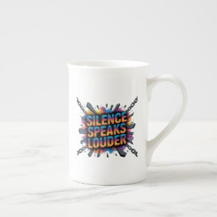 Tasse En Porcelaine Le silence parle plus fort