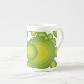 Tasse En Porcelaine Le style années 70 vert (Devant droit)