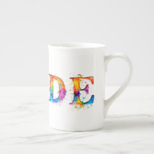 Tasse En Porcelaine Le texte coloré et créatif de SlipperyJoe sur le t