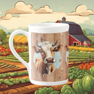 Tasse En Porcelaine Les amateurs de vache brune pays