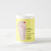 Tasse En Porcelaine Les détails de Birth Stats (Devant)