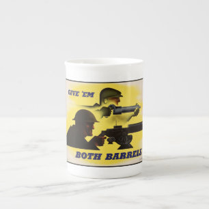 Tasse En Porcelaine Les deux fûts, militaire et industriel, effort de