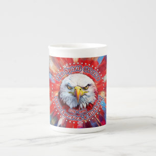 Tasse En Porcelaine L'Esprit de 1776, 2026 l'Aigle Rouge de Feu d'Amér