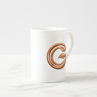 Tasse En Porcelaine Lettre G abstraite minimaliste