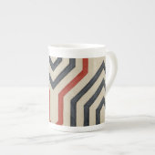 Tasse En Porcelaine Lignes graphiques orange et bleu (Devant droit)