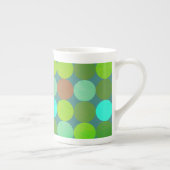 Tasse En Porcelaine Lime Vert Turquoise Turquoise & Rust Cercles Monog (Droite)