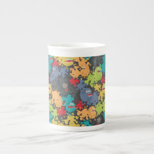 Tasse En Porcelaine Little cute funny monsters