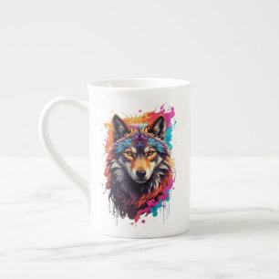 Tasse En Porcelaine Logo animal Wolf Design-87694