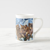 Tasse En Porcelaine Loups rouges (Droite)