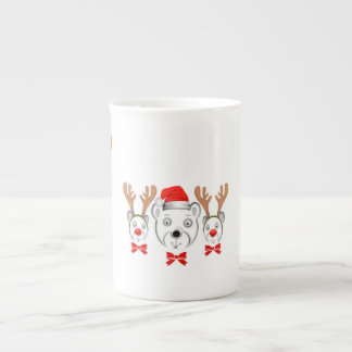 Tasse En Porcelaine L'ours de Noël L'os de la Chine