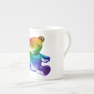 Tasse En Porcelaine L'ours en peluche en métal brossé SlipperyJoe's dé