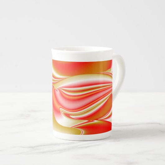Tasse En Porcelaine Love and Gold Abstrait 3D Rainbowart (Devant droit)