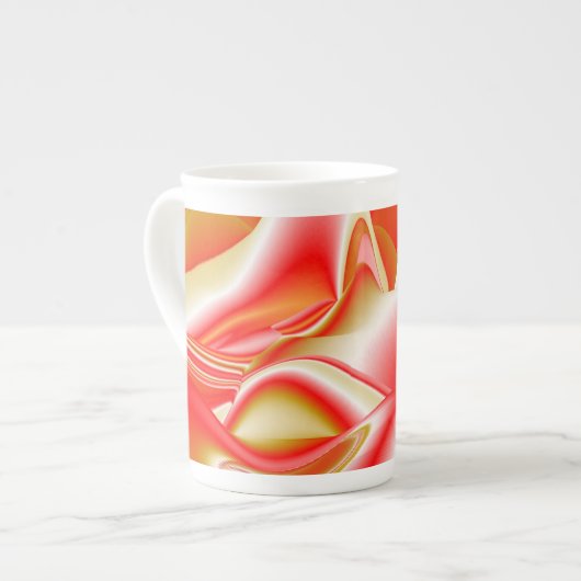 Tasse En Porcelaine Love and Gold Abstrait 3D Rainbowart (Devant gauche)
