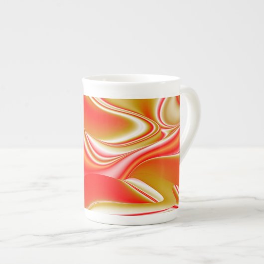 Tasse En Porcelaine Love and Gold Abstrait 3D Rainbowart (Devant droit)