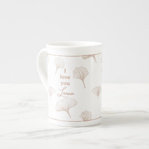 Tasse En Porcelaine Love Leana Ginko Tree Feuilles