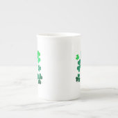 Tasse En Porcelaine Lucky Green Clover Shamrock Irlande Irlande (Devant)