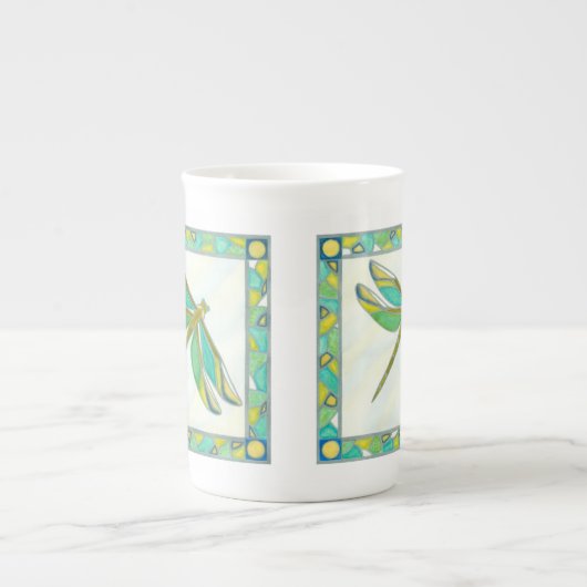 Tasse En Porcelaine Lumineuse libellule Pastel par Vanna Lam (Devant)