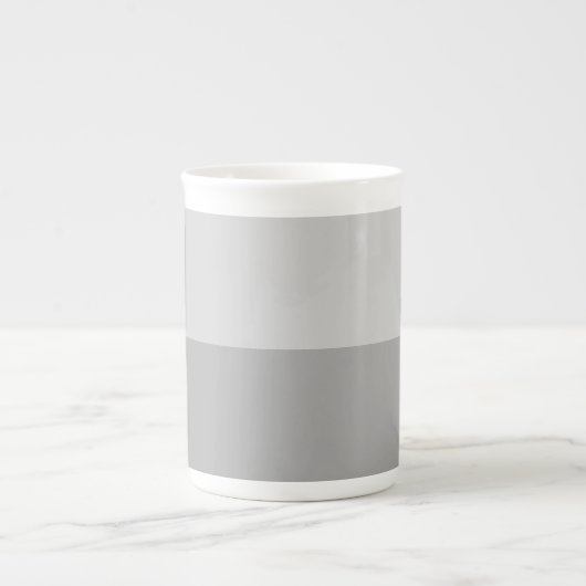 Tasse En Porcelaine Lumineuses Gris & Gris Initiales Modernes Monogram (Devant)