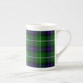 Tasse En Porcelaine MacDonald tartan bleu vert plaid (Droite)