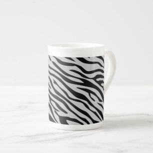 Tasse En Porcelaine Magic Zebra Stripes Click to Customize Grey Color
