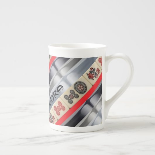 Tasse En Porcelaine Mahjong décoré d'un monogramme (Droite)