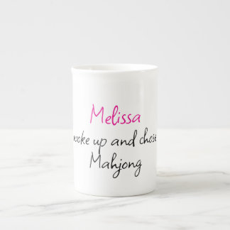 Tasse En Porcelaine Mahjong Personnalisé Créatif Drôle Nom