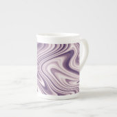 Tasse En Porcelaine Marbre Abstrait pourpre liquide (Devant droit)