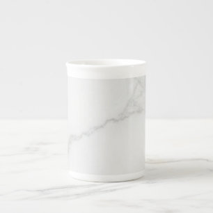 Tasse En Porcelaine Marbre Blanc