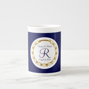 Tasse En Porcelaine Mariage monogramme